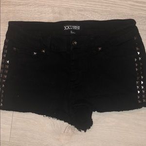 Black Denim Shorts